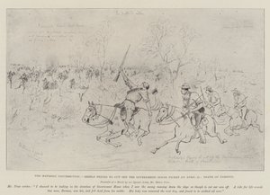 The Matabili Insurrection, Rebels trying to cut off the Government-House Picket on 25 April, Death of Parsons by Melton Prior